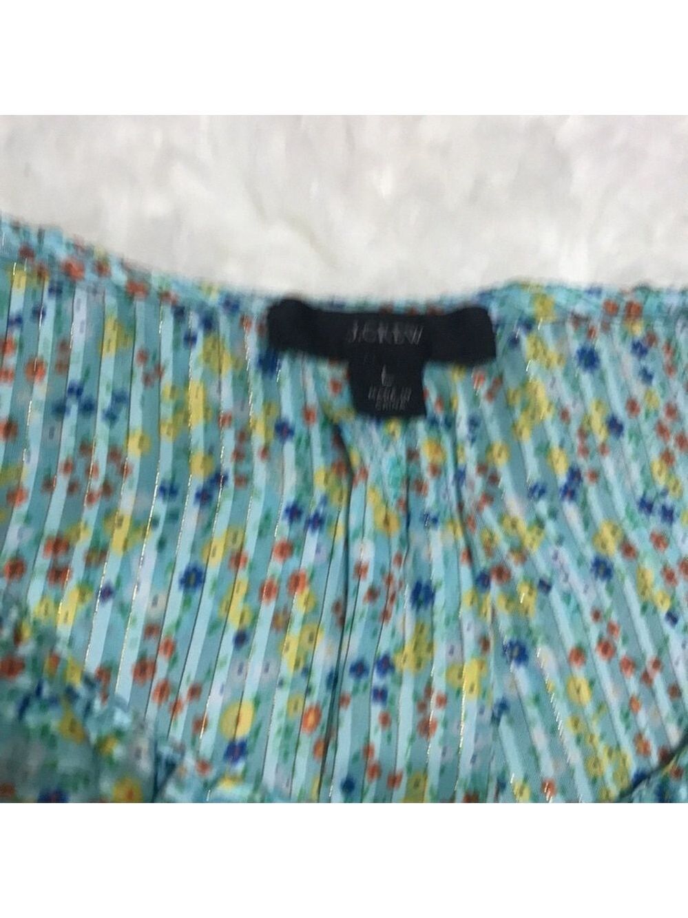 NWOT J. Crew Ruffle Collar Top Sz Large - Picture 8 of 10
